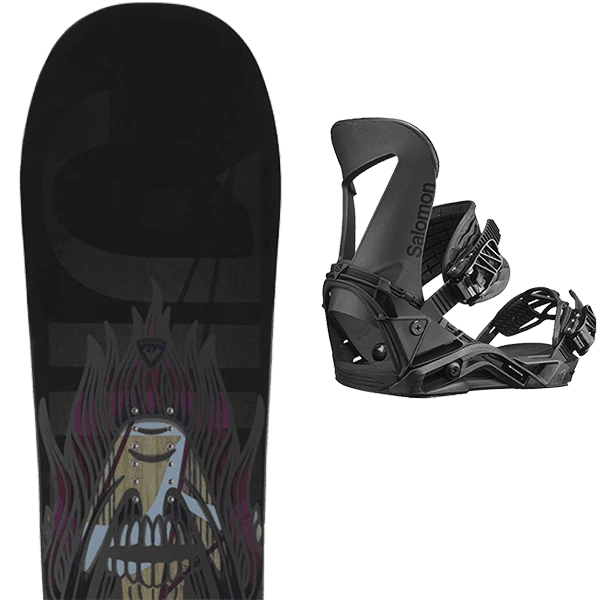 ROSSIGNOL JIBSAW + SALOMON HOLOGRAM BLACK 3 ROSSIGNOL JIBSAW + SALOMON HOLOGRAM BLACK