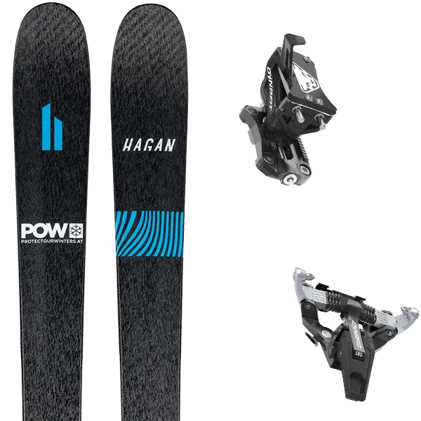 HAGAN BOOST 94 POW + DYNAFIT SPEED TURN BLACK/SILVER 3 HAGAN BOOST 94 POW + DYNAFIT SPEED TURN BLACK/SILVER
