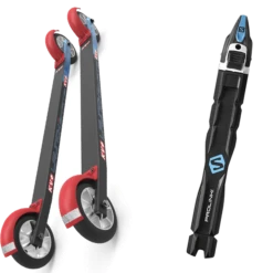 KV+ ROLLERSKI LAUNCH SKATE CURVED 60 CM STANDARD WHEELS + SALOMON PROLINK RACE SKATE